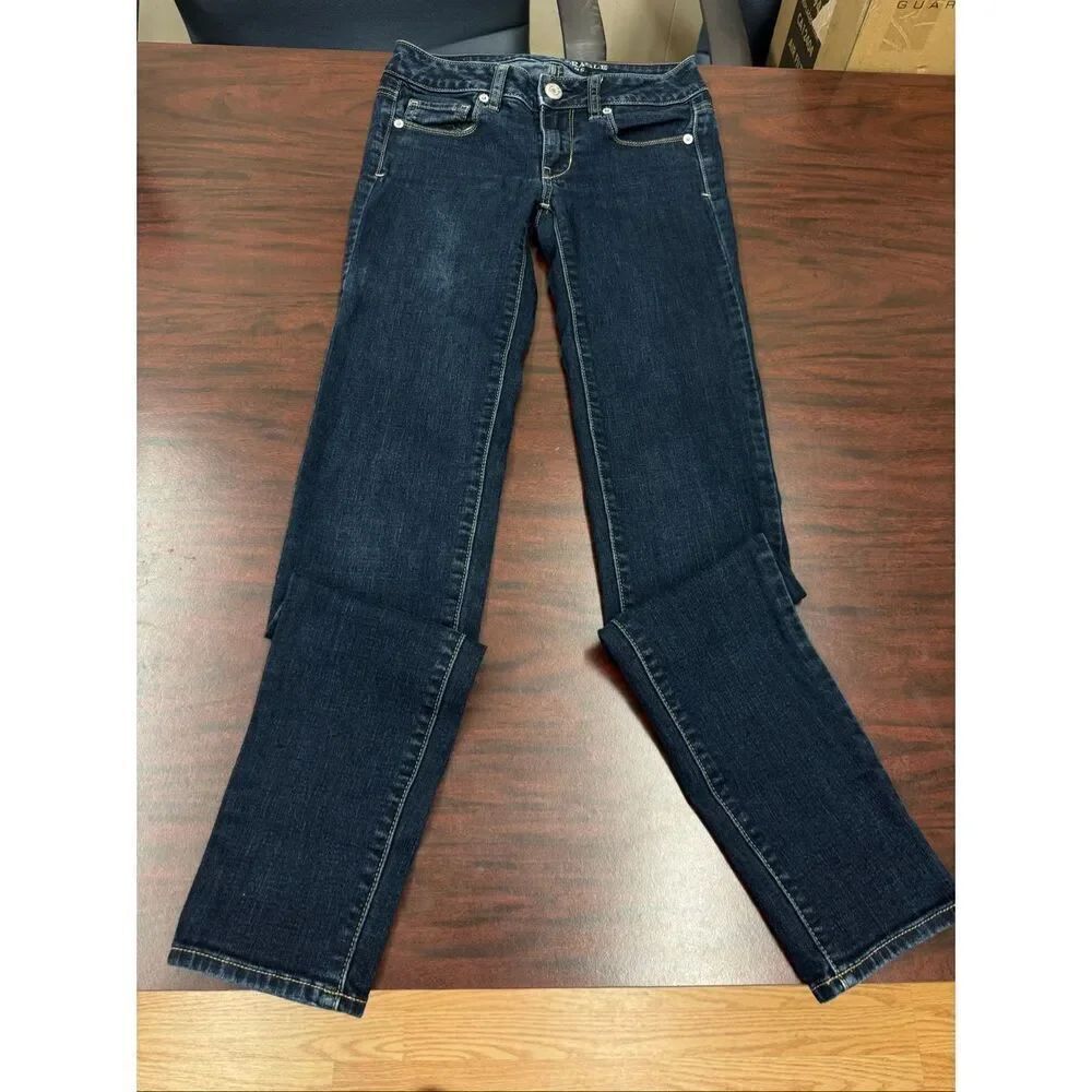 American Eagle Super Stretch Skinny Dark Wash Denim Jeans Size 00 Long